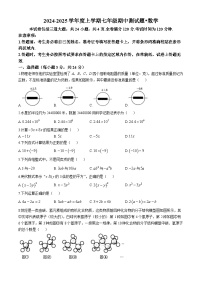 吉林省长春市榆树市榆树市慧望初级中学2024-2025学年七年级上学期10月期中数学试题(无答案)