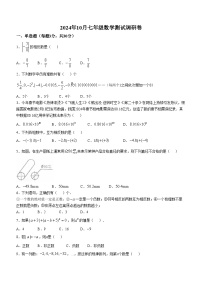 内蒙古巴彦淖尔市杭锦后旗全旗2024-2025学年七年级上学期期中测试调研数学试卷(无答案)