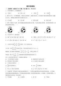 吉林省松原市宁江区2024_2025学年七年级上学期期中检测数学试卷(含详解)