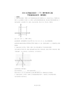 2024北京重点校初一下学期期中数学真题分类汇编：平面直角坐标系（解答题）