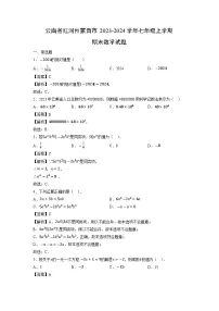 云南省红河州蒙自市2023-2024学年七年级上学期期末数学试题