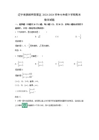 辽宁省抚顺市望花区2023-2024学年七年级下学期期末数学试题（解析版）