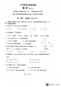 辽宁省大连市中山区 2024-2025学年九年级上学期期中数学试卷