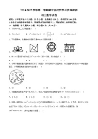 江西省南昌市南昌一中2024-—2025学年上学期期中考试九年级数学试卷(无答案)