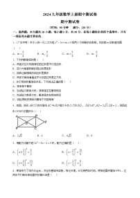 贵州省六盘水市水城区2024-2025学年九年级上学期期中考试数学试卷(无答案)