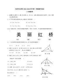 天津市天津市红桥区2024-2025学年八年级上学期10月期中数学试题