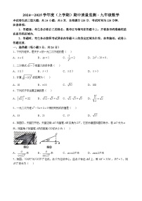 吉林省长春市朝阳区2024-2025学年九年级上学期期中数学试题