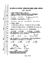 上海市华东师范大学第二附属中学2024—2025学年上学期九年级数学期中试题