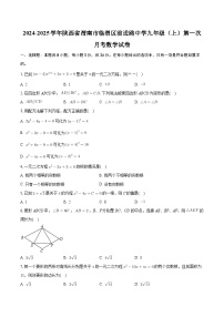 陕西省渭南市临渭区前进路初级中学2024-2025学年九年级上学期第一次月考数学试卷