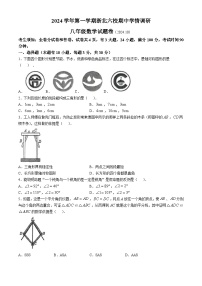 浙江省浙北六校2024-2025学年八年级上学期期中学情调研数学试卷(无答案)