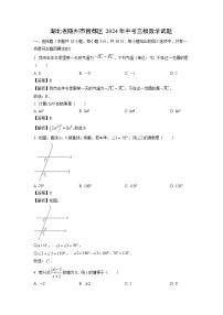 湖北省随州市曾都区2024年中考三模数学试卷(解析版)