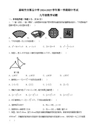 甘肃省嘉峪关市嘉峪关市第五中学2024-2025学年九年级上学期11月期中数学试题(无答案)