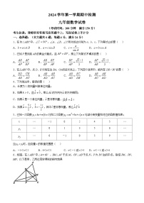 上海市交大附中附属嘉定德富中学2024-2025学年九年级上学期期中考数学卷