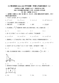 辽宁省大连市第九中学2024—2025学年上学期九年级期中数学试卷(无答案)