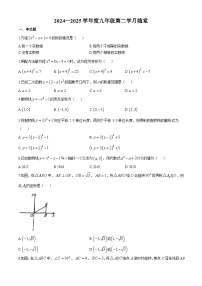 广东省江门市鹤山市共和镇黎明实验学校2024-2025学年九年级上学期第二次月考数学试题(无答案)