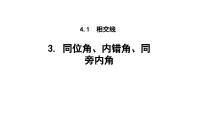 初中华东师大版（2024）3. 同位角、内错角、同旁内角授课课件ppt