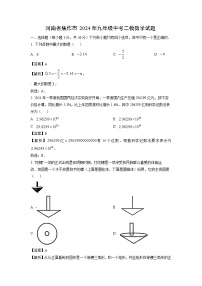 河南省焦作市2024年九年级中考二模数学试卷(解析版)