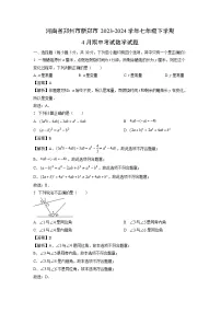 河南省郑州市新郑市2023-2024学年七年级下学期4月期中考试 数学试卷(解析版)