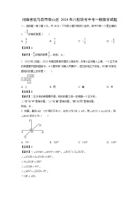 河南省驻马店市确山县2024年八校联考中考一模数学试卷(解析版)