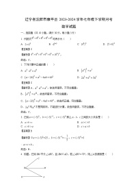 辽宁省沈阳市康平县2023-2024学年七年级下学期月考数学试卷(解析版)