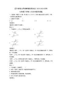 辽宁省鞍山市岫岩满族自治县2023-2024学年七年级下学期4月月考数学试卷(解析版)