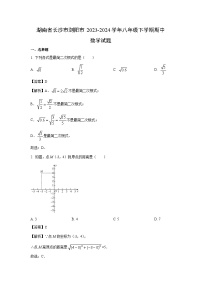 湖南省长沙市浏阳市2023-2024学年八年级下学期期中数学试卷(解析版)