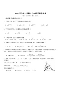 上海市梅园中学2024-2025学年八年级上学期期中考试数学试卷