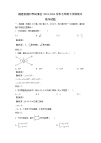 福建省福州市闽清县2023-2024学年七年级下学期期中数学试卷(解析版)