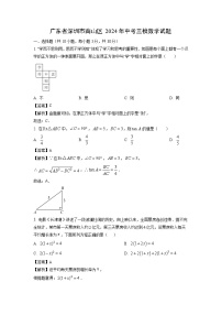 广东省深圳市南山区2024年中考三模数学试卷(解析版)