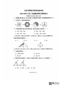 北京市海淀外国语实验学校2024-2025学年八年级上学期期中数学调研试卷