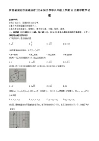 河北省保定市高碑店市2024-2025学年八年级上学期11月期中数学试题