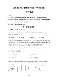 广东省深圳市深圳高级中学2024-2025学年上学期七年级期中考试数学试卷