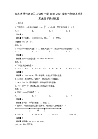 江苏省徐州市宿羊山初级中学2023-2024学年七年级上学期期末模拟数学试卷