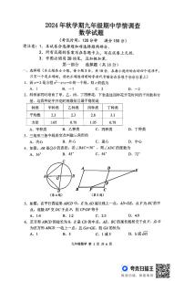 江苏省泰州市泰兴市2024-2025学年九年级上学期11月期中数学试题