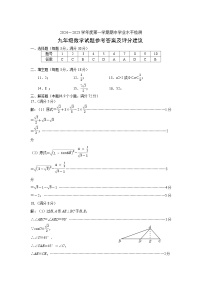 山东省烟台市莱州市2024-2025学年九年级上学期11月期中数学试题
