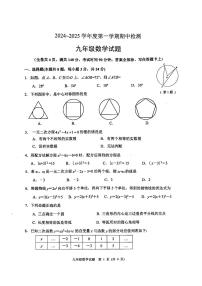 江苏省徐州市2024—2025学年上学期期中检测九年级数学试题