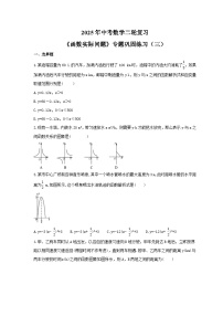 2025年中考数学二轮复习《函数实际问题》专题巩固练习（三）（含答案）