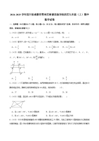 2024-2025学年四川省成都市青羊区树德实验学校西区九年级（上）期中数学试卷（含解析）