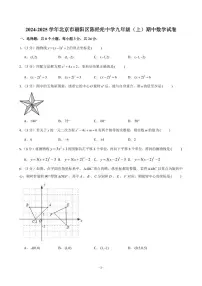 2024-2025学年北京市朝阳区陈经纶中学九年级（上）期中数学试卷