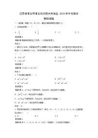 江苏省淮安市淮安经济技术开发区2024年中考模拟数学试卷(解析版)