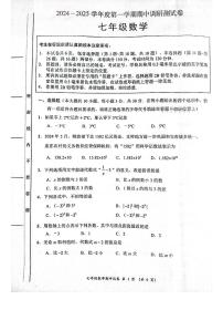 江苏省南通市如东县2024-2025学年七年级上学期数学期中试题