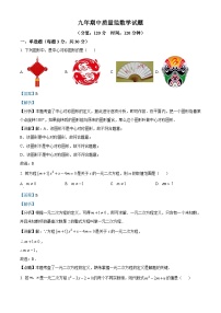 九年级上学期期中数学试题