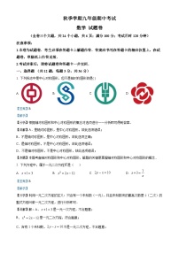 九年级上学期期中数学试题