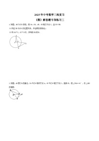 2025年中考数学二轮复习《圆》解答题专项练习三（含答案）