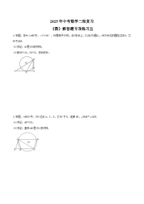 2025年中考数学二轮复习《圆》解答题专项练习五（含答案）