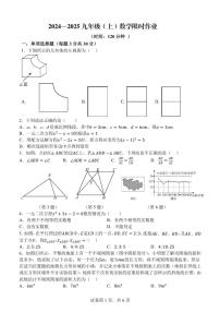 辽宁省阜新市实验中学2024-2025学年九年级上学期限时作业（期中）数学试卷