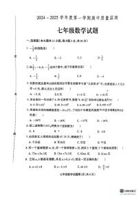 河北省保定市定州市2024—2025学年七年级上学期期中数学试卷