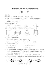 河南省郑州市金水区七校联考2024-2025学年七年级上学期11月期中数学试题