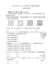 湖北省武汉市硚口区2024-2025学年九年级上学期期中考试数学试卷