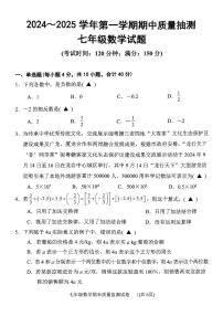 福建省龙岩市新罗区2024-2025学年七年级上学期11月期中考试数学试题